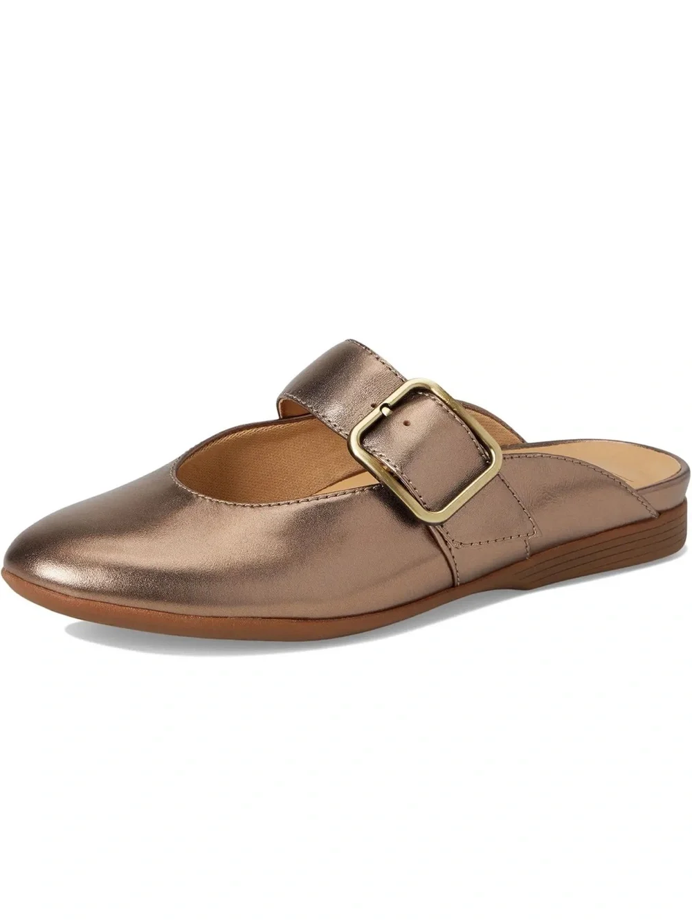 NWT Dansko Lotus Dark Gold Metallic Mary Jane Mule Flats Shoes Sz 37 No Box